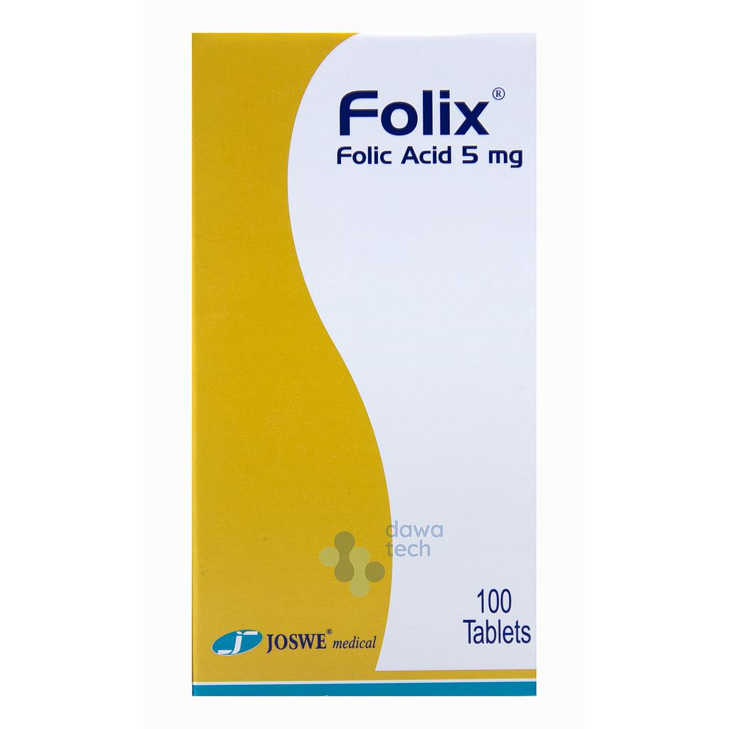 Folix Folic Acid 5mg Tab 100'S