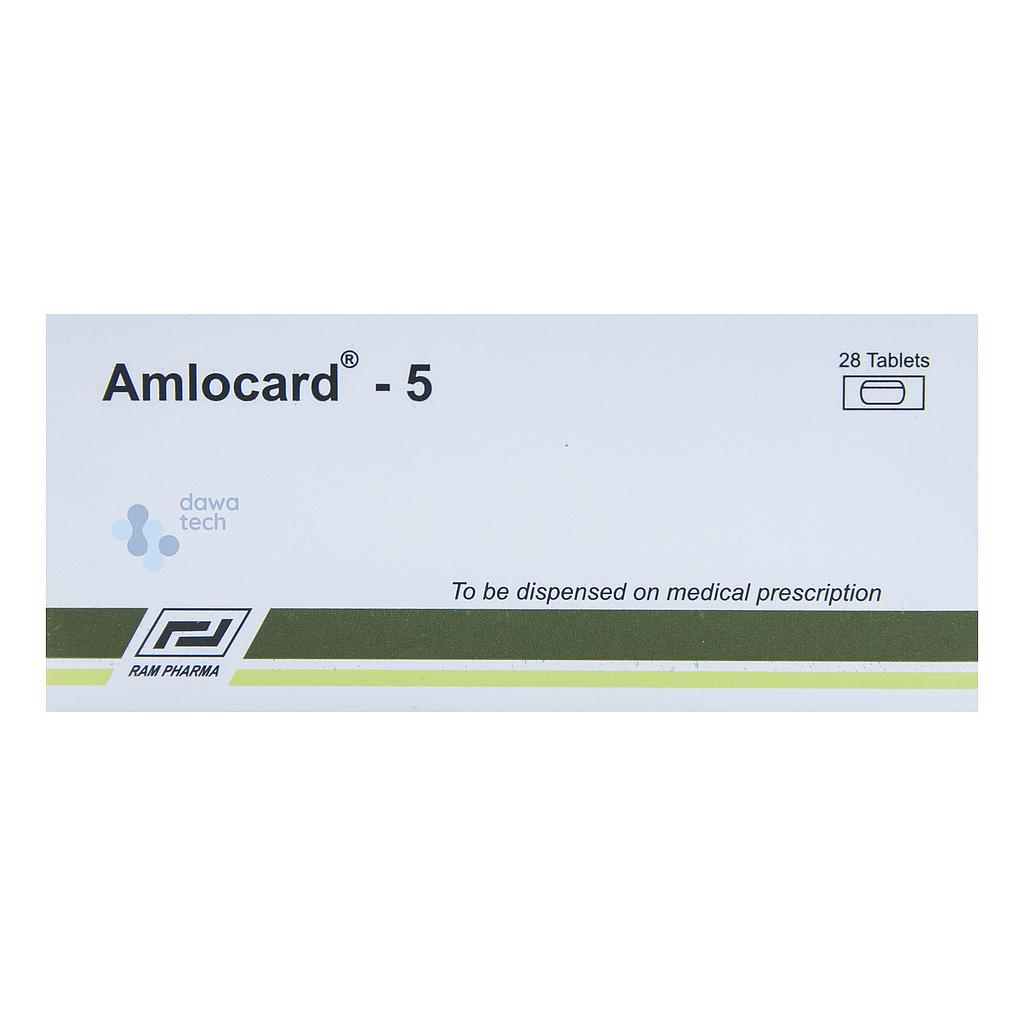 Amlocard 5mg Tab 28'S (Pack)