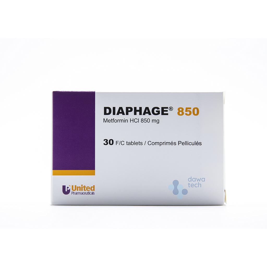 Diaphage 850mg Tabs 30'S (Pack)
